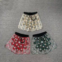 Broken Planet Plaid Bandana Print Nylon Shorts - 3 Colors Available