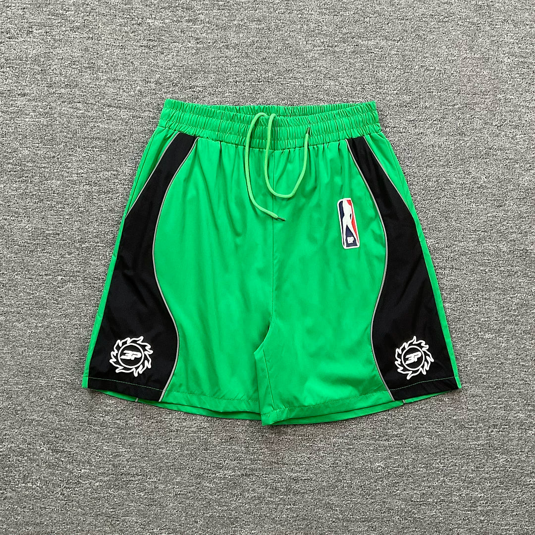 Broken Planet Color‑Block Basketball Mesh Shorts, 4 Colors Unisex Retro Street Sport Shorts