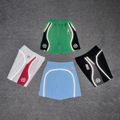 Broken Planet Color‑Block Basketball Mesh Shorts, 4 Colors Unisex Retro Street Sport Shorts