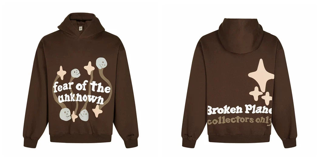 Broken Planet Fear of the Unknown Brown Oversized Hoodie