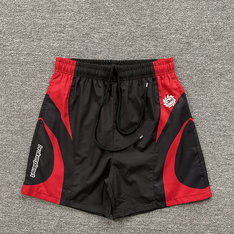 Broken Planet Curved Panel Nylon Sports Shorts - 4 Colors Available