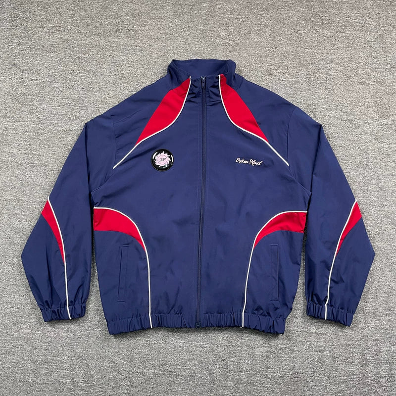 Broken Planet Retro Curved Color‑Block Track Jacket‑4 Colors