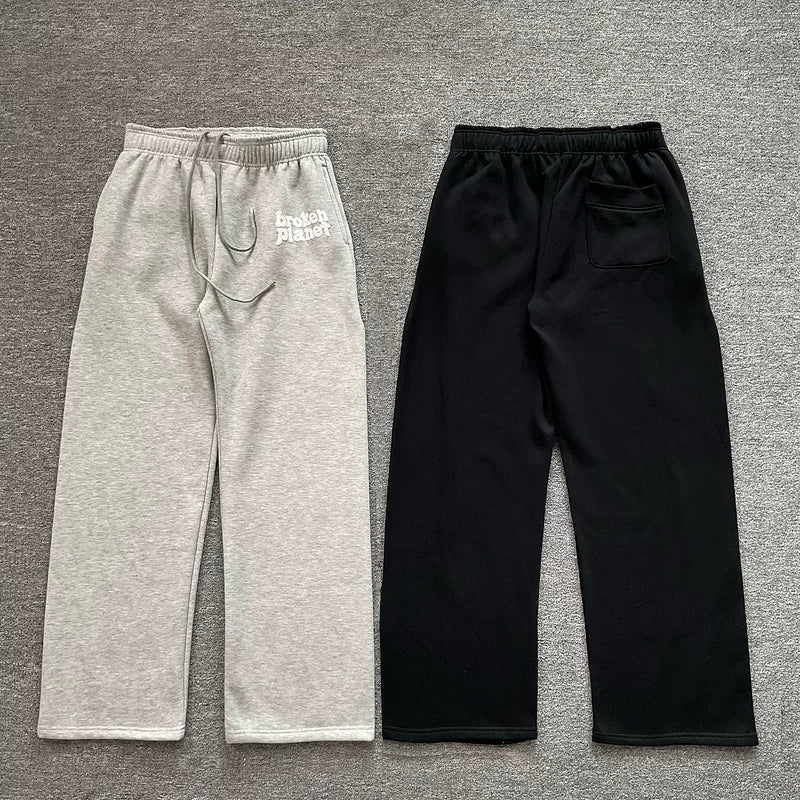Broken Planet Bubble Logo Wide Leg Sweat Pants - 2 Colors Available