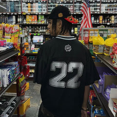 Broken Planet Number 22 Mesh Football Jersey