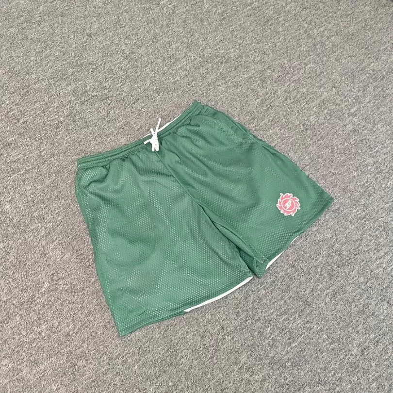 Broken Planet Contrast Panel Double‑Layer Mesh Shorts