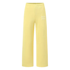 Broken Planet Logo Pale Yellow Wide Leg Sweatpants