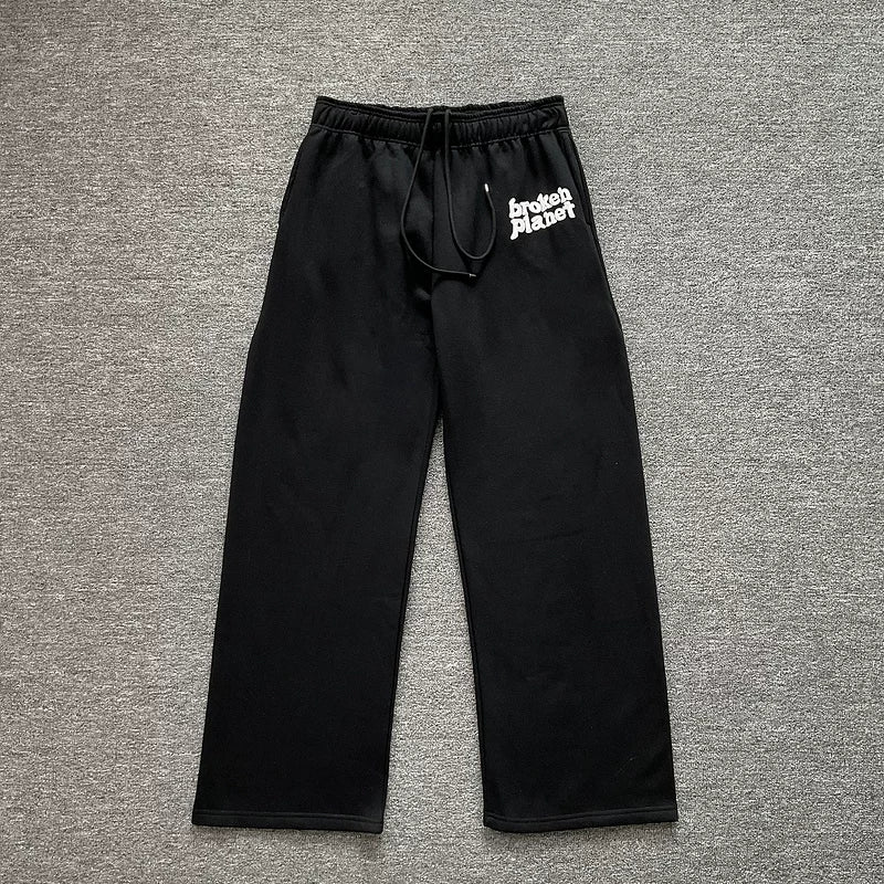 Broken Planet Bubble Logo Wide Leg Sweat Pants - 2 Colors Available