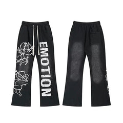 Mixed Emotion Black Pants – Cupid Emotion Print