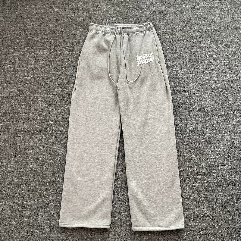 Broken Planet Script Logo Wide Leg Sweatpants - 3 Colors Available