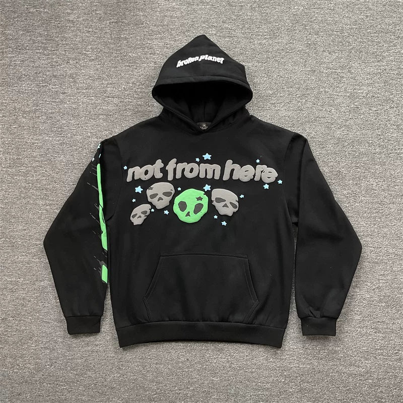 Broken Planet Not From Here Alien Skull Tracksuit Set - 3 Colors Available