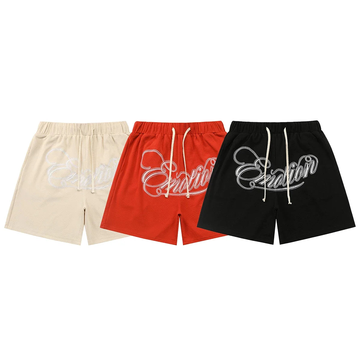 Mixed Emotion Casual Shorts – Script Emotion Print