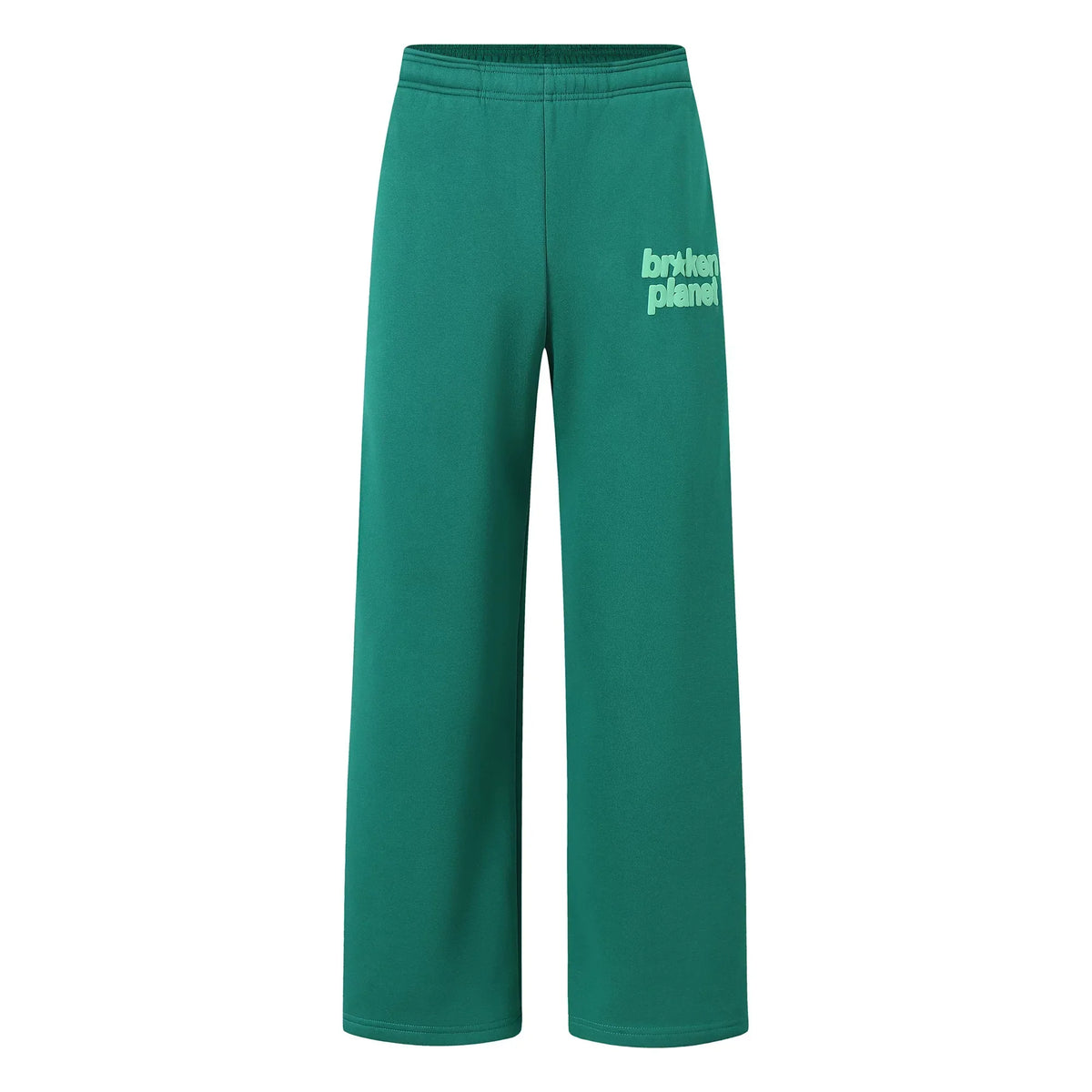 Broken Planet Logo Kelly Green Wide Leg Sweatpants