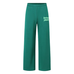 Broken Planet Logo Kelly Green Wide Leg Sweatpants