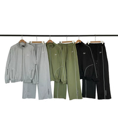 Broken Planet Piping Trim Track Jacket & Wide Leg Pants Set - 3 Colors Available