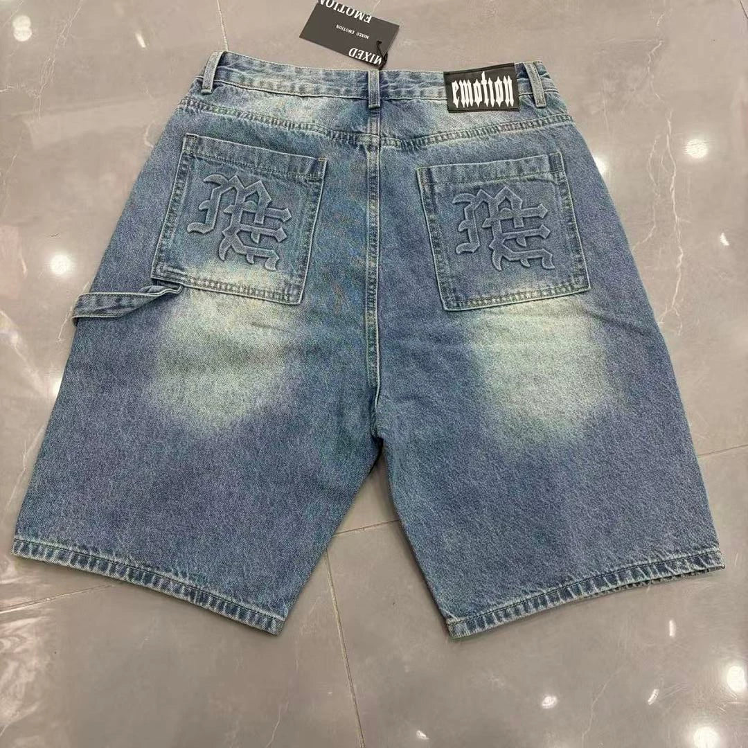 Mixed Emotion Black Denim Shorts – Gothic Emotion Label