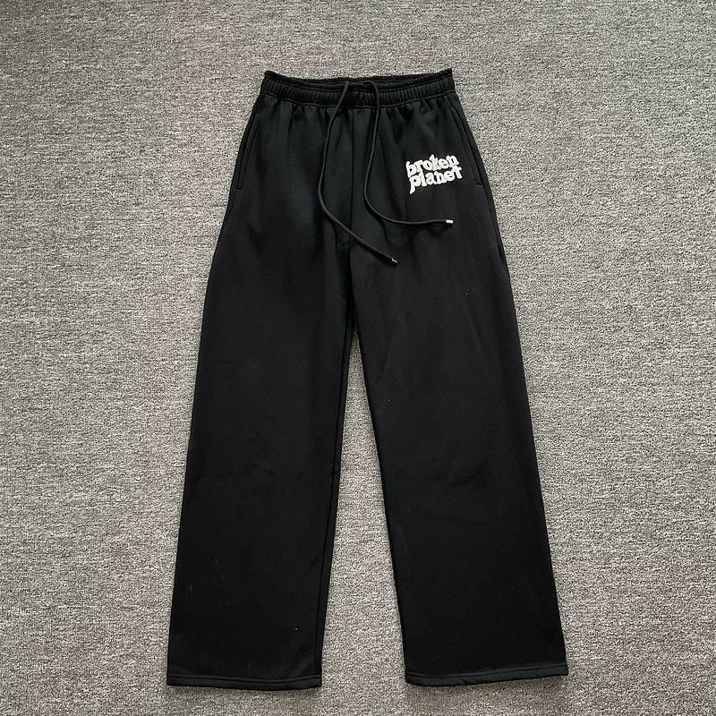 Broken Planet Script Logo Wide Leg Sweatpants - 3 Colors Available