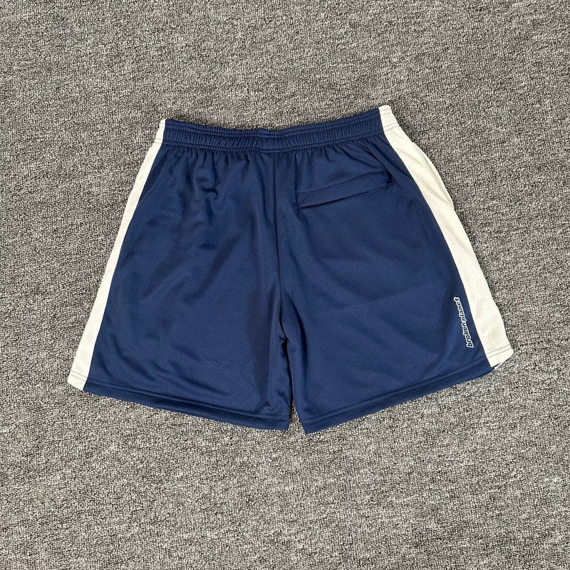 Broken Planet Side Stripe Mesh Basketball Shorts - Navy