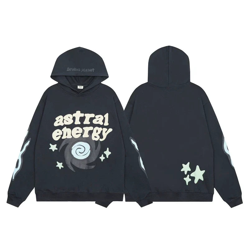 Broken Planet Astral Energy Navy Oversized Hoodie
