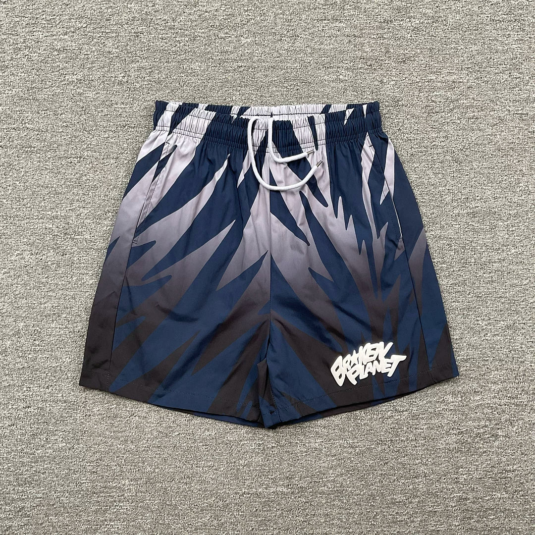 Broken Planet Gradient Abstract Print Quick‑Dry Shorts‑3 Colors