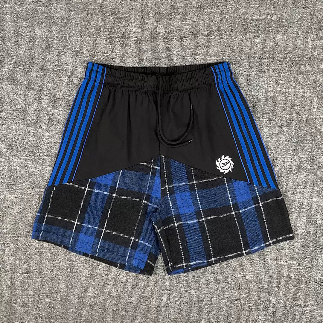 Broken Planet Multi‑Stripe Plaid Patchwork Shorts‑4 Colors