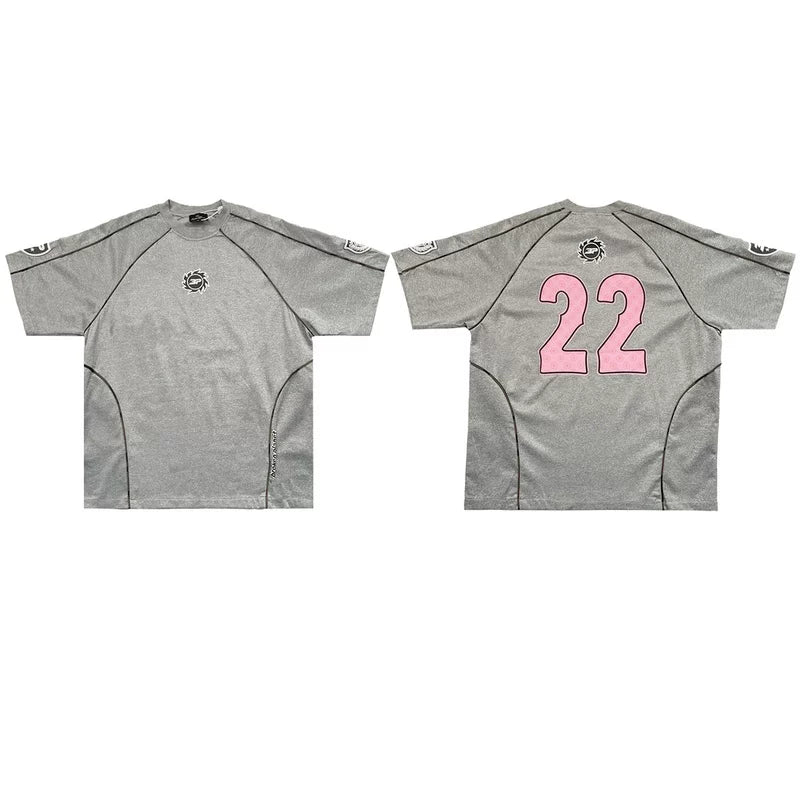 Broken Planet 22 Heather Grey Retro Jersey T-Shirt
