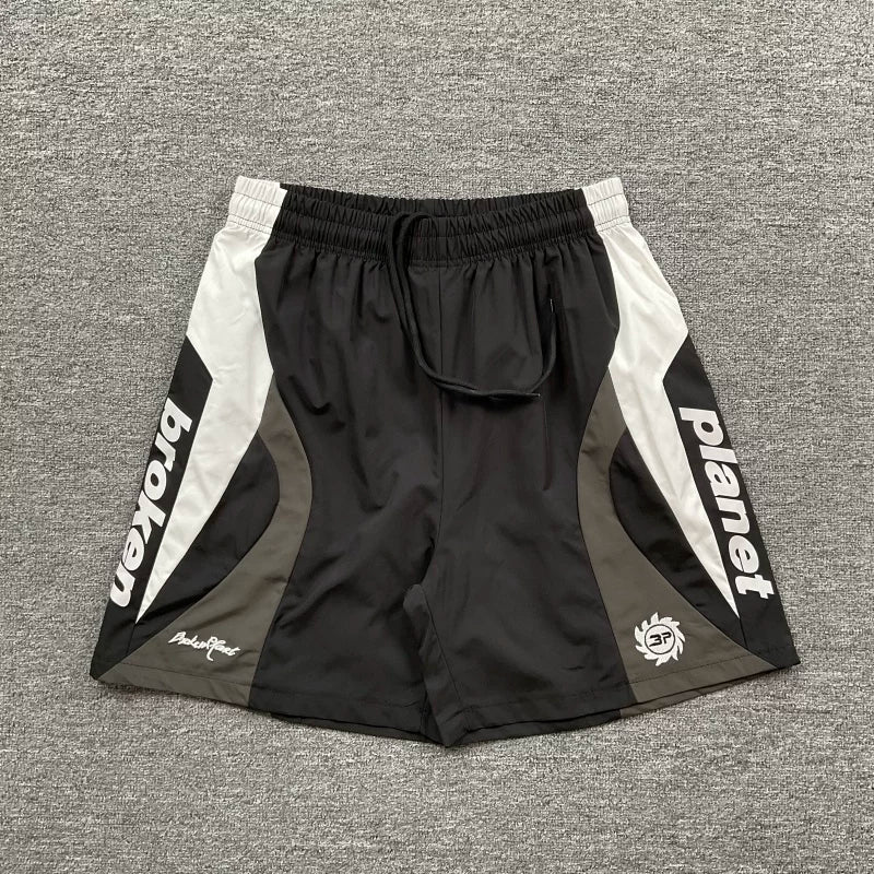 Broken Planet Retro Panel Shorts V2 - 4 Colors Available