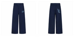 Broken Planet Logo Navy Wide Leg Sweatpants