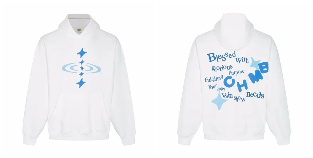 Broken Planet CHMB White Oversized Double Sided Graphic Hoodie