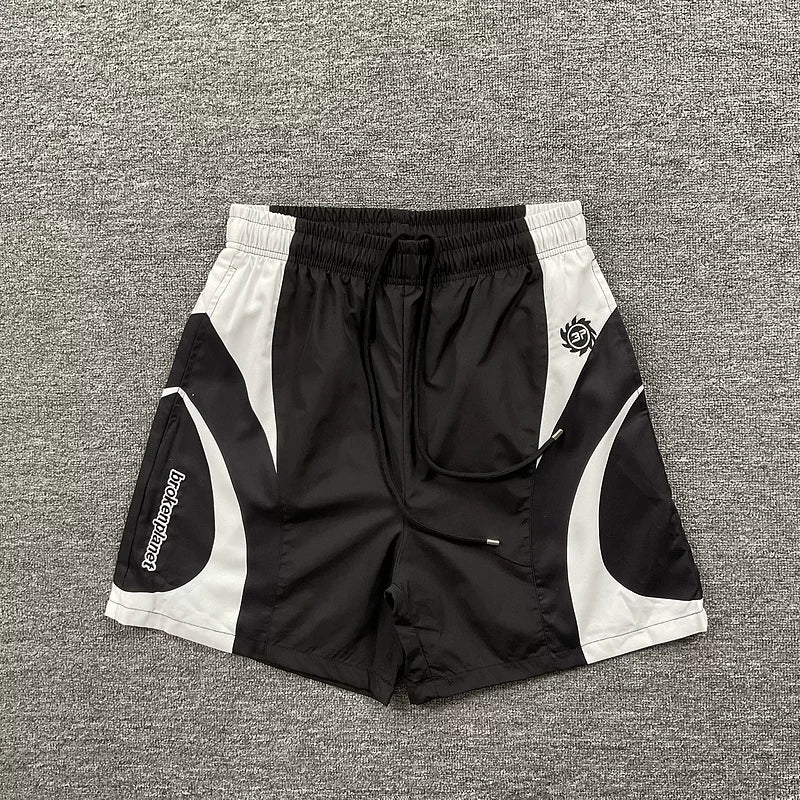 Broken Planet Curved Panel Nylon Sports Shorts - 4 Colors Available