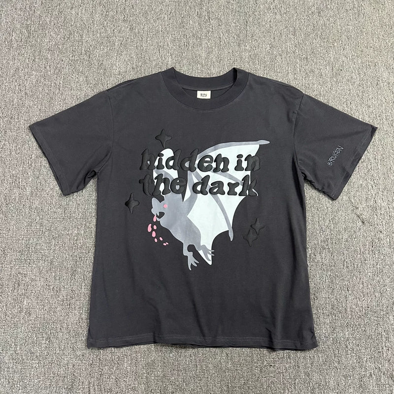 Broken Planet Hidden In The Dark Graphic T-Shirt - Charcoal Grey