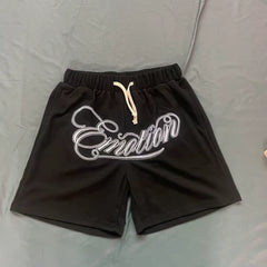 Mixed Emotion Casual Shorts – Script Emotion Print