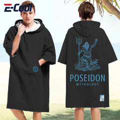 Poncho Towel Change Robe Poncho Quick-drying Hooded Bath Towel Swimming Robe Beach Swimming Surfing Towel Adult