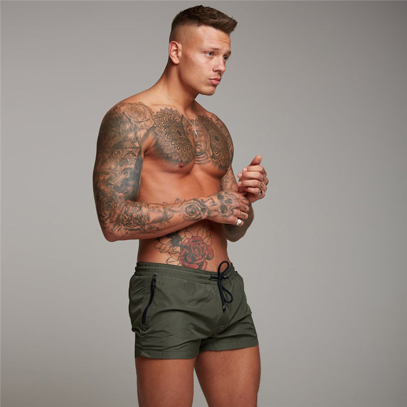 Men's Breathable Quick-Dry Fitness Three-Quarter Pants for Summer