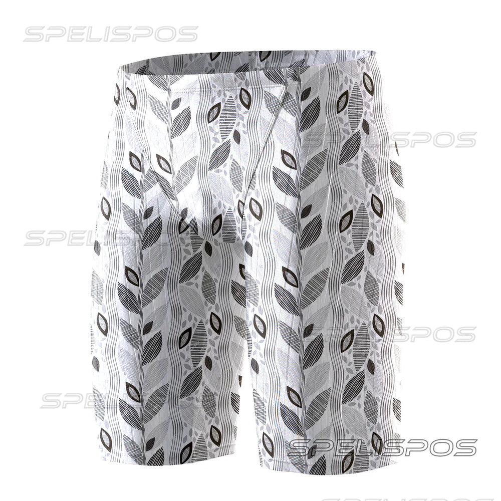SPELISPOS Men Swimming Trunks Professional Swim Surf Trunks Summer Beach Protection Gym Tights Shorts Quick Dry Printed Plus