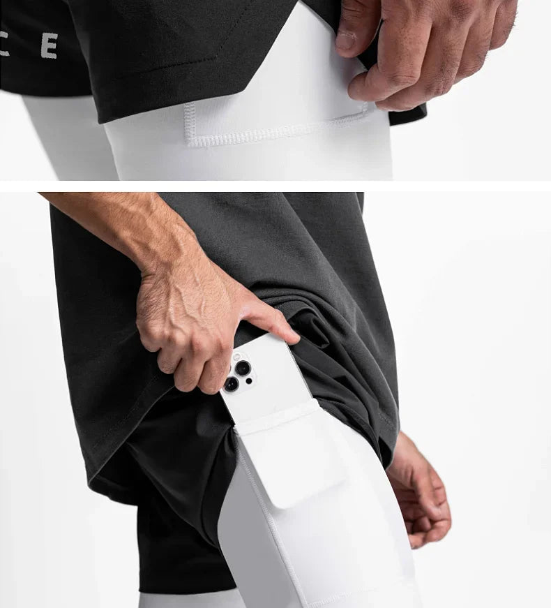 Men’s 2-in-1 Quick-Dry Gym Shorts for Active Training