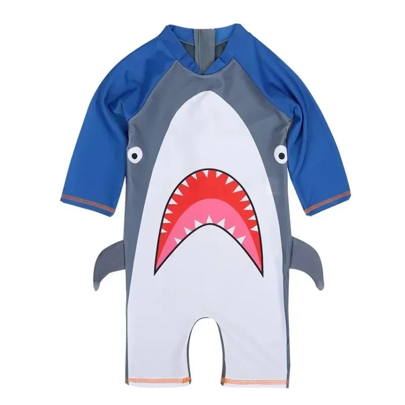 UV Baby Boy Swimsuit One Piece Swimming Jumpsuit Ruffles Bathing Suit SPF 50 Long Sleeve Kids Swimwear for Girls 1-7 Years