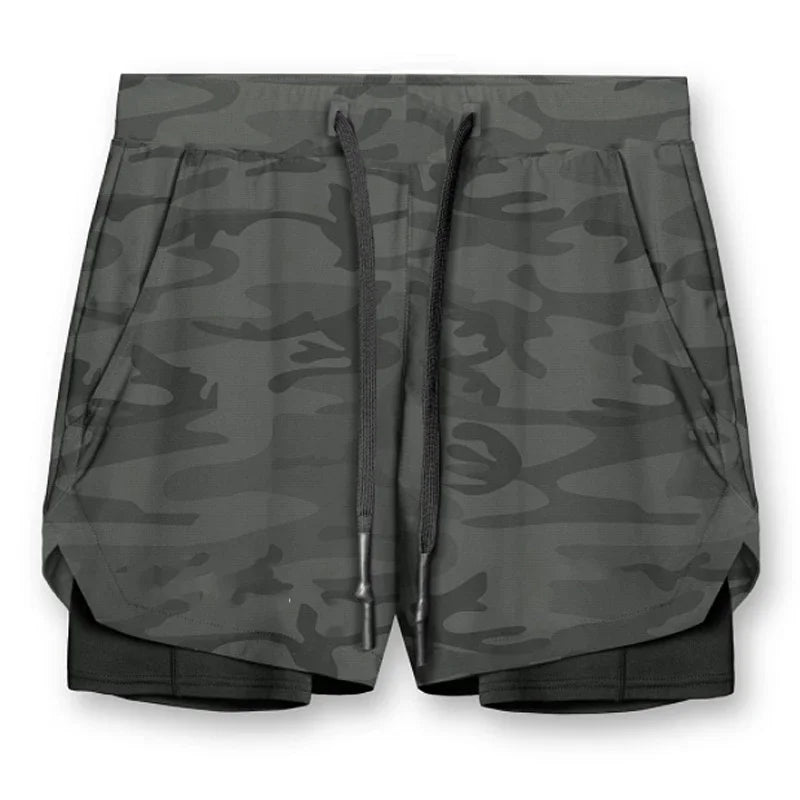 Men’s 2-in-1 Quick-Dry Gym Shorts for Active Training