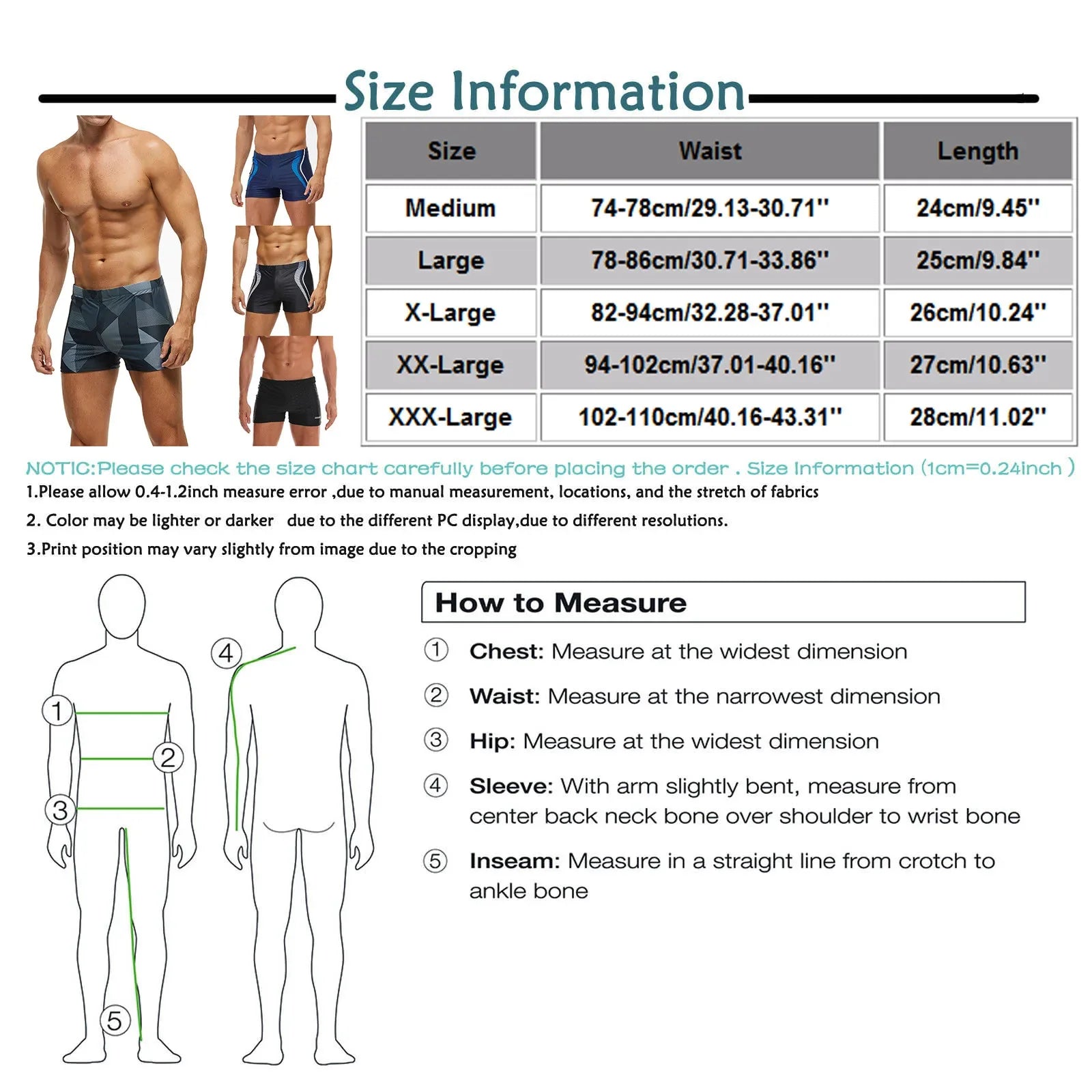 Men Swimwear Brazilian Traditional Cut Swimsuits Swim Bikini Surf Boxer Briefs Board Shorts Trunks printed