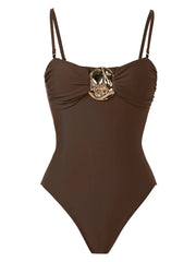Strappy One Piece Swimsuit Women Swimwear Solid Bodysuit Bathers Bathing Swimming Swim Suit Female Summer Beachwear