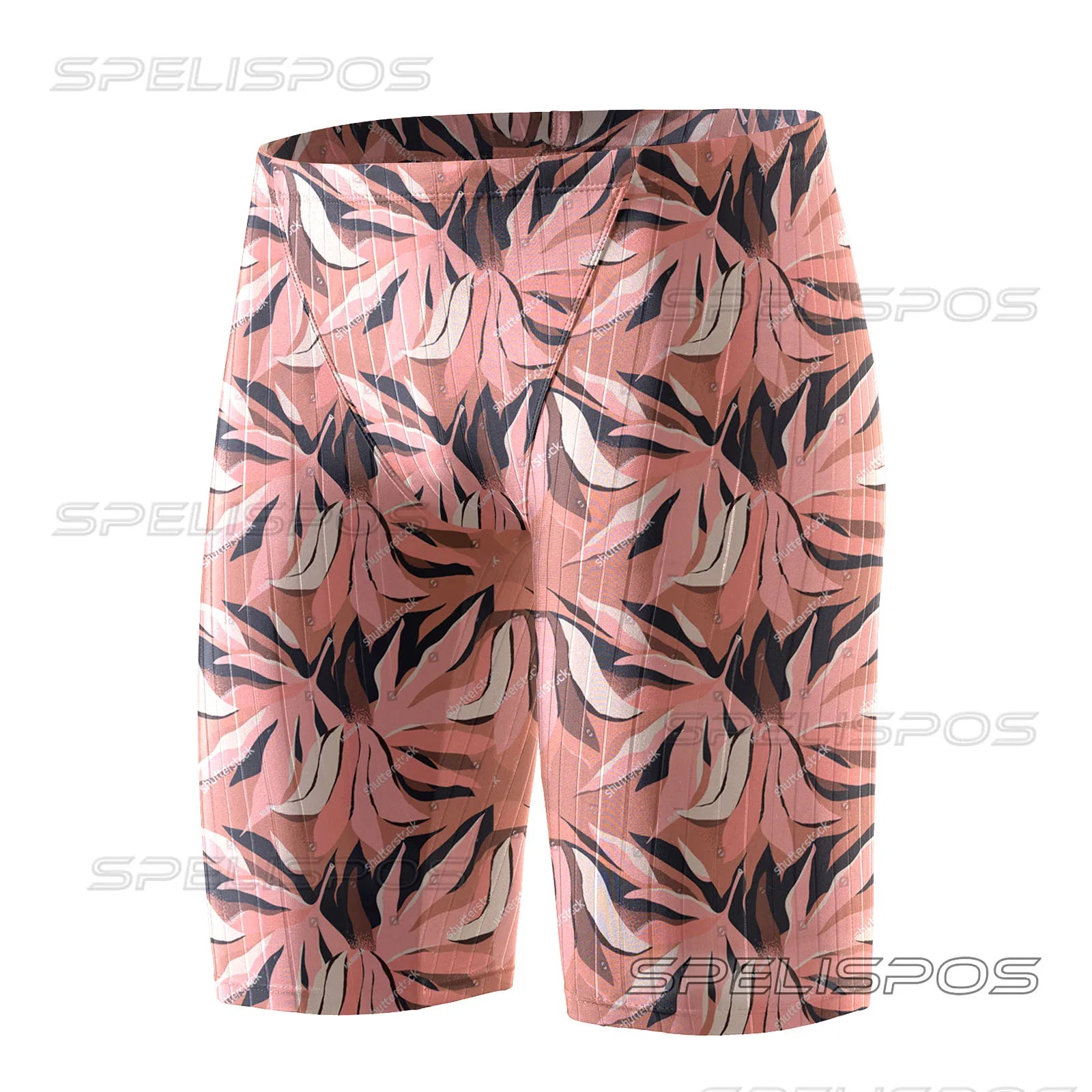 SPELISPOS Men Swimming Trunks Professional Swim Surf Trunks Summer Beach Protection Gym Tights Shorts Quick Dry Printed Plus