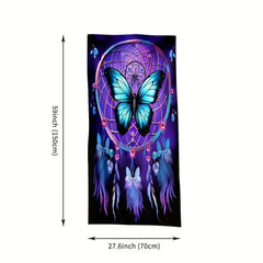 Butterfly Beach Towel, Super Soft Absorbent Bath Towel, Extra Large Travel Towel for Sports Pool Swimming Pool Bathroom Camping