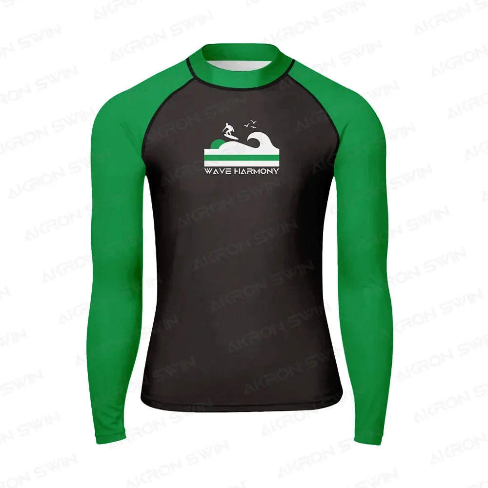 Surfing Rash Guard Swimwear Men's Long Sleeve UV Protection Diving Wear Summer Water Sports Swimming Rash guard Surfing T-shirts