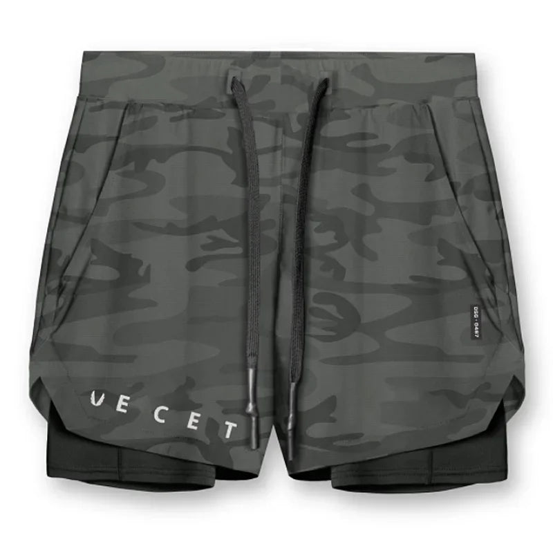 Men’s 2-in-1 Quick-Dry Gym Shorts for Active Training