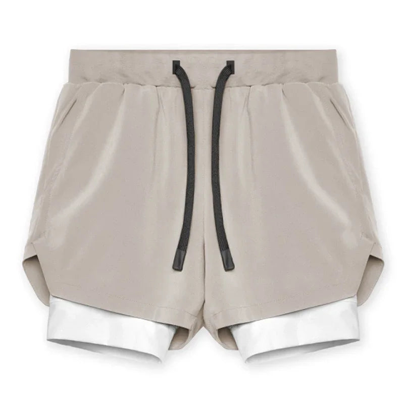 Men’s 2-in-1 Quick-Dry Gym Shorts for Active Training