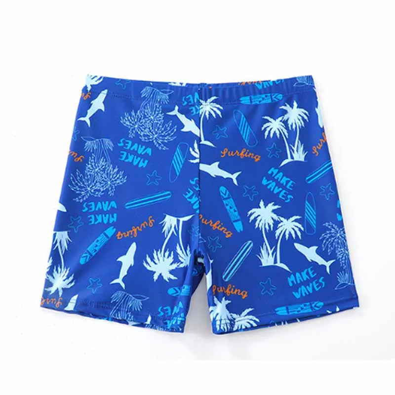 Boys' Long-Sleeved Swimsuit Children Sunscreen Cartoon Swimwear Suit Summer Thin Split Swimming Costume Kids Holiday Beachwear