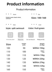 Kid's Split Swimsuit Boys Cartoon Sunscreen Boys Quick-drying Baby Swimming Suit Teenage Children's Swimwear with Cap