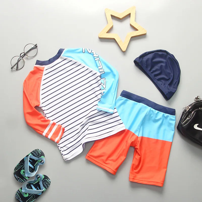 Top Quality Boy Swimsuit UPF50 UV Protection Summer Baby Toddler Swimwear Children's Bathing Suit Beach Pool Surf Swimming Wear