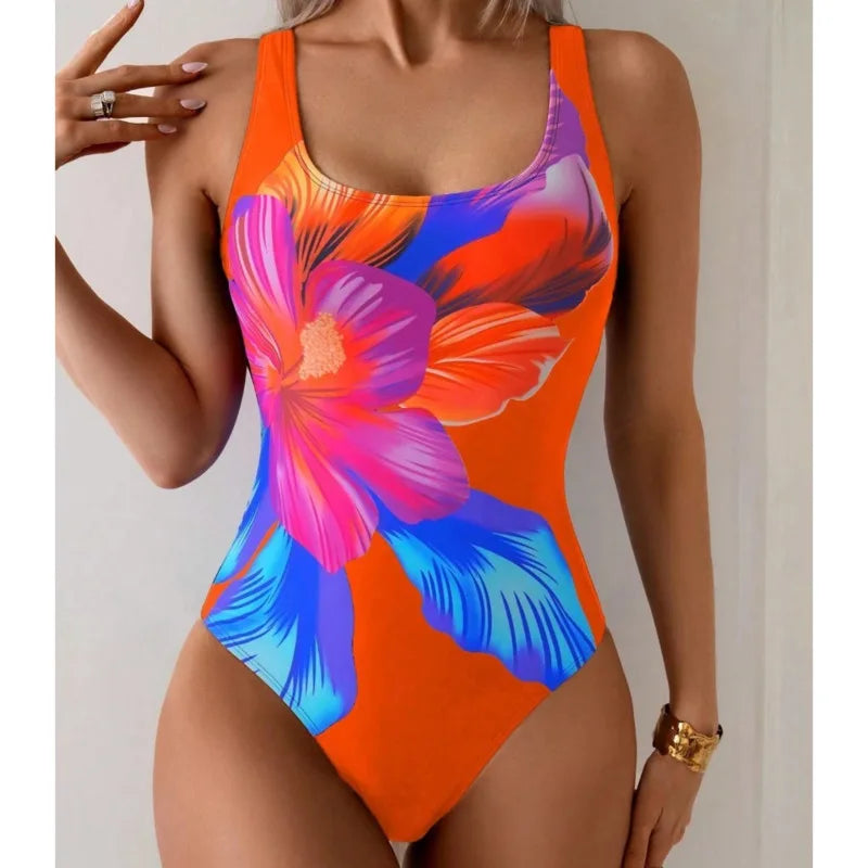 One Piece Large Swimsuits Closed Swimwear With Breast Pad Body Bathing Suits For Pool Beachwear Women's Swimming Suit