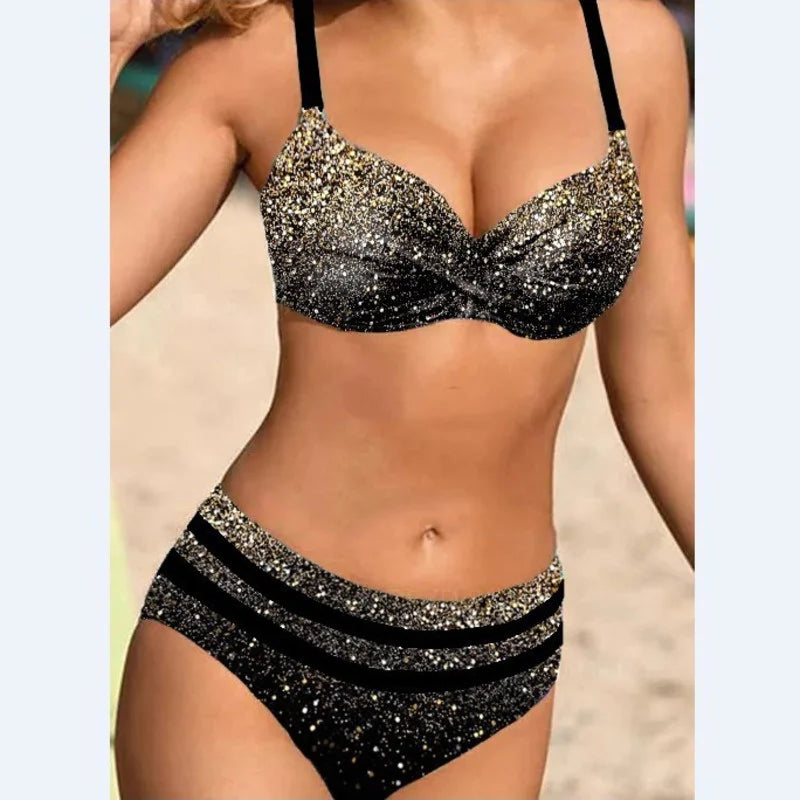 Bikini Swimsuits Female Swimwear With Push Up Beach Wear Two-Piece Bathing Suit Pool Women's Swimming Suits