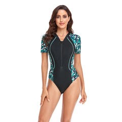 Two-Piece Swimsuit Diving Suit Woman Long-Sleeved Bodysuit Swimsuit Swimwear Female Fashion Surfing Beachwear
